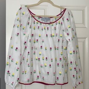 Tuckernuck embroidered blouse